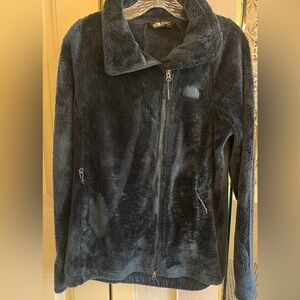 EUC The North Face Osito jacket. Offset zipper. Mallard blue. Size Medium